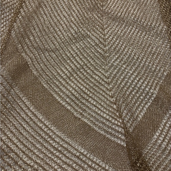 Rose gold Sheer Metallic Knit Cover-Up - Picture 2 of 7